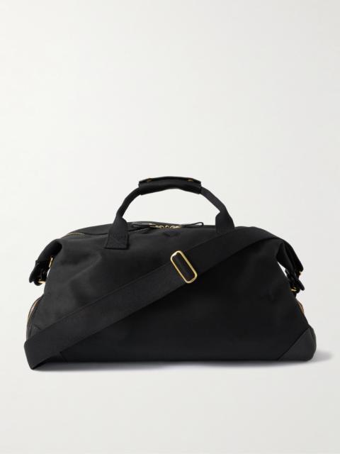 BENNETT WINCH Weekender Leather-Trimmed Cotton-Canvas Holdall