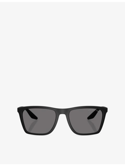 Prada PS B08S Polarised Pillow-Frame Injected Sunglasses