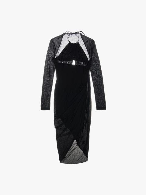 Helmut Lang LONG-SLEEVE HALTER DRESS