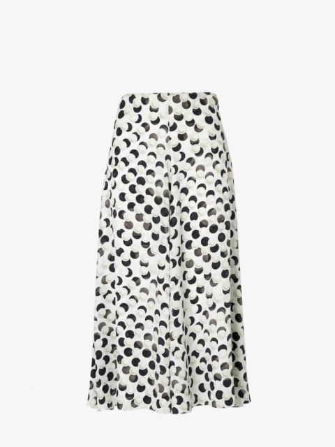 FENDI Skirt Black and white silk jacquard skirt