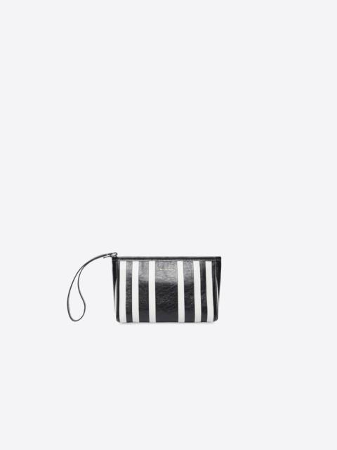 BALENCIAGA Barbes Small Zip Pouch With Handle in Black