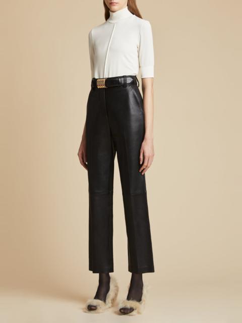 The Melie Pant in Black Leather