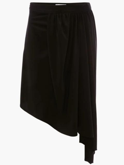 ASYMMETRIC GATHERED SKIRT