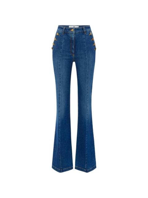 ELISABETTA FRANCHI palazzo jeans with row of buttons