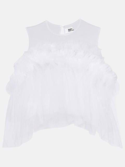 Noir Kei Ninomiya Tulle Ruffle blouse