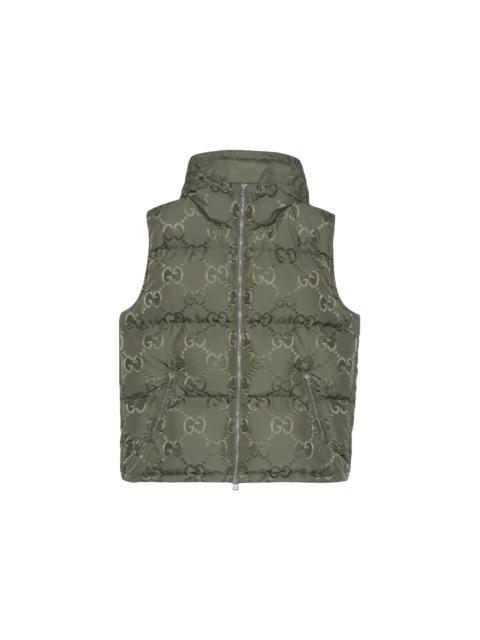 GUCCI Gucci Jumbo GG Canvas Down Gilet Green