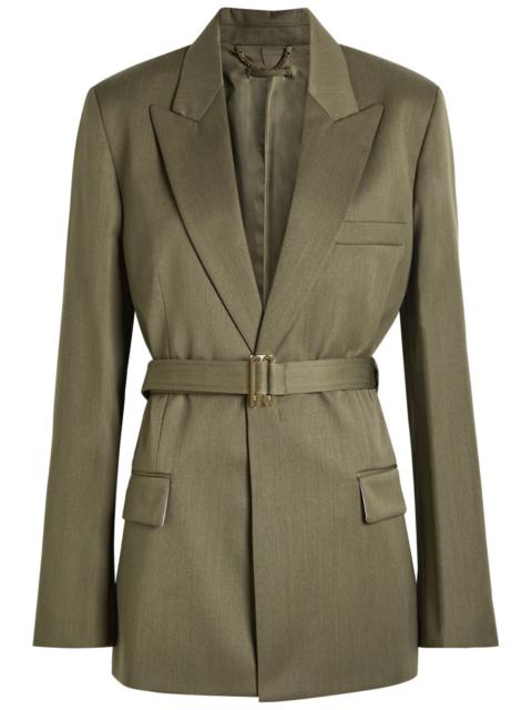 Victoria Beckham Belted Twill Blazer