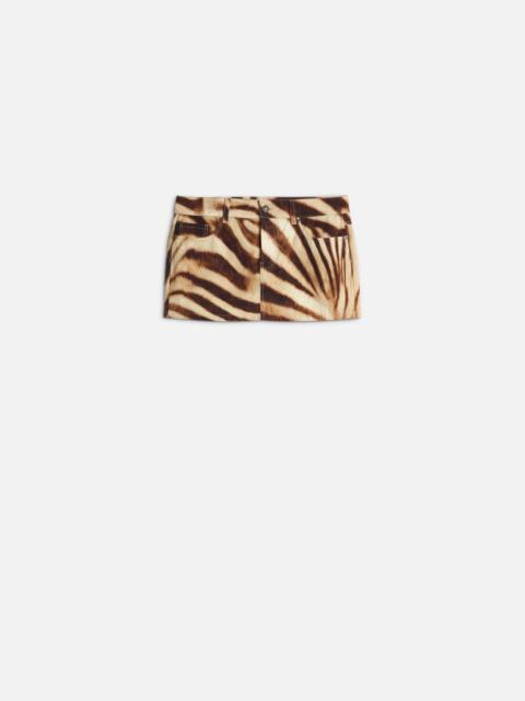 7 For All Mankind MINI SKIRT in Canvas Zebra