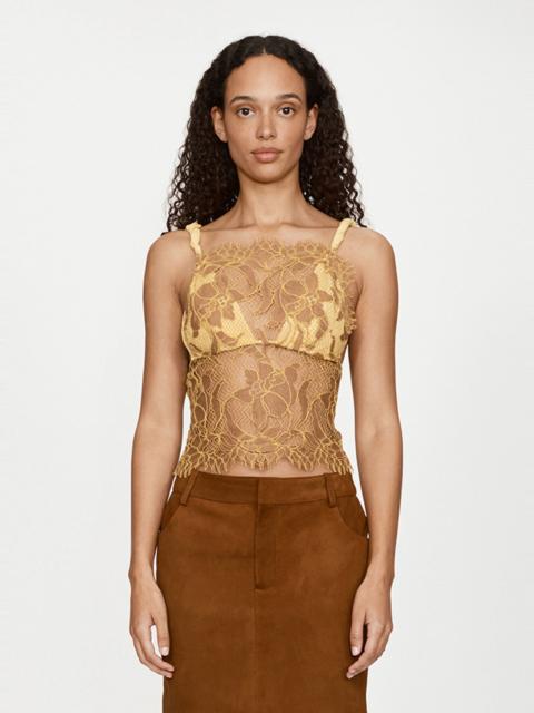 CHRISTOPHER ESBER Aluna Lace Draped Silk Cami