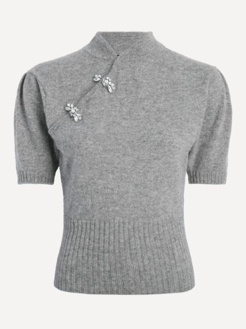 Simone Rocha Mandarin Collar Cashmere Jumper