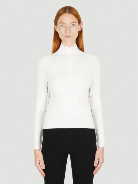 Alexander Wang Jacquard Logo Zip Top in White