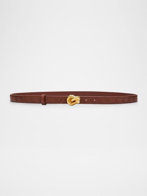 Bottega Veneta Intrecciato Leather Knot Belt