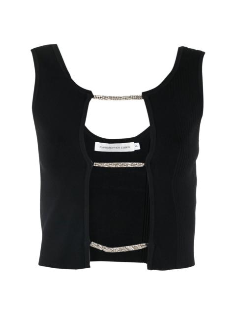 CHRISTOPHER ESBER lattice-strap detail vest