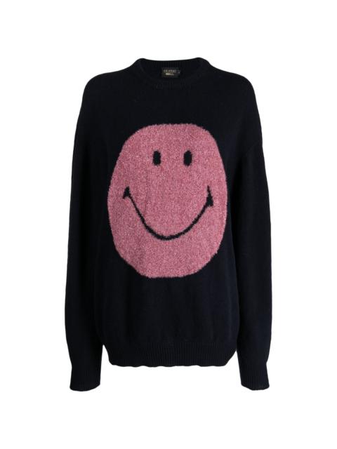 smiley face-motif jumper