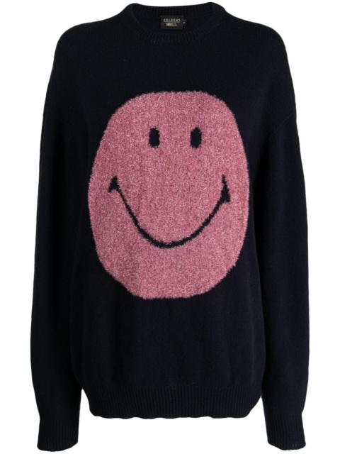 smiley face-motif jumper