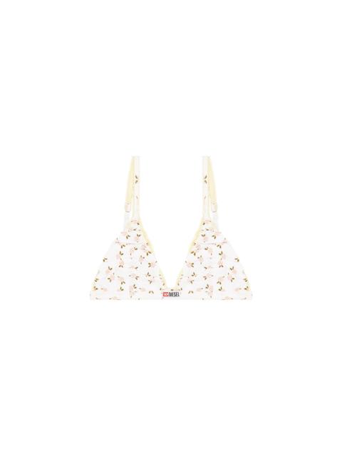 Diesel COTTON TRIANGLE BRA WITH ALL-OVER FLORAL PRINT