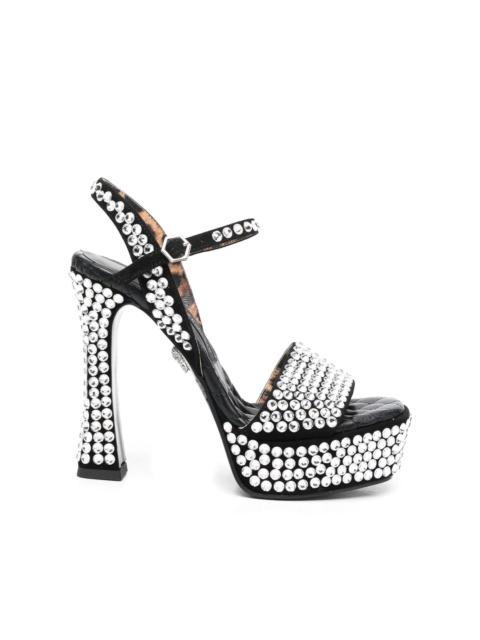 Strass crystal-embellished 140mm sandals