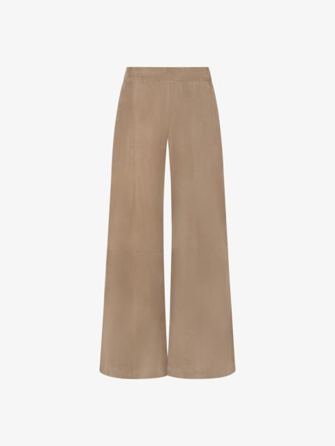 SPRWMN SUEDE WIDE LEG TROUSERS