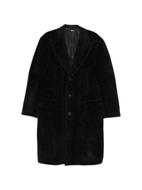 Canali single-breasted notched-lapels coat
