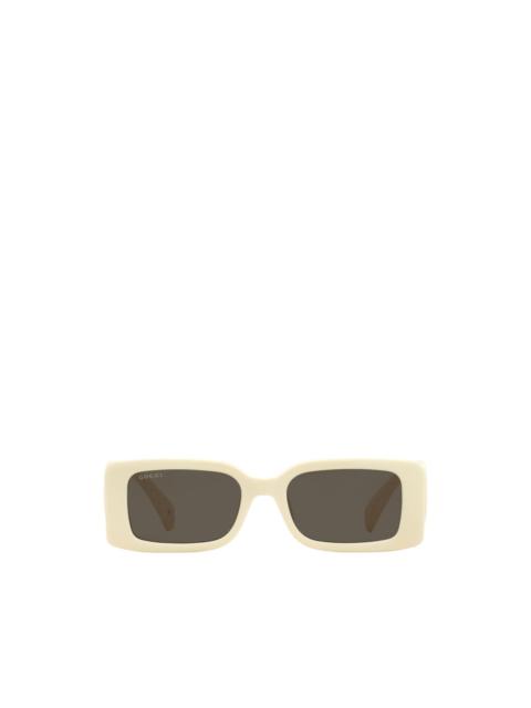 GUCCI Maxi GG rectangle-frame sunglasses