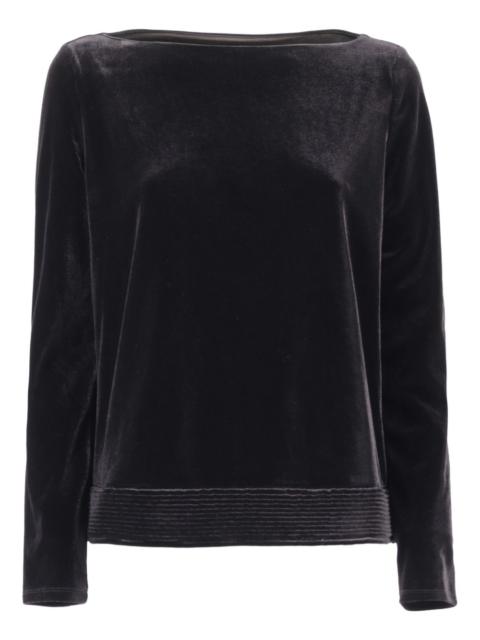 EMPORIO ARMANI Chenille ribbed sweatshirt