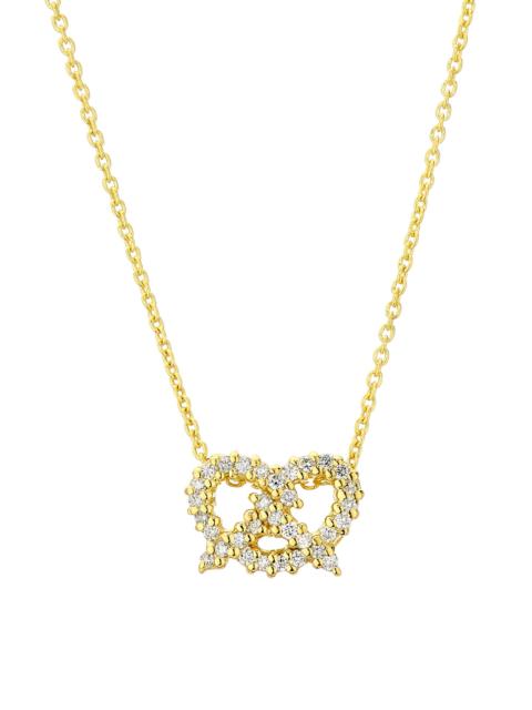 ROBERTO COIN Women's Tiny Treasures 18K Yellow Gold & 0.12 TCW Diamond Salty Pretzel Pendant Necklace - Yellow Go