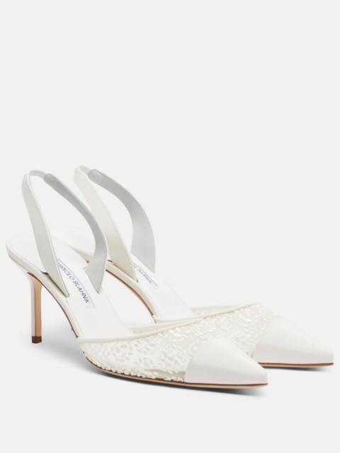 Capsli 70 slingback pumps