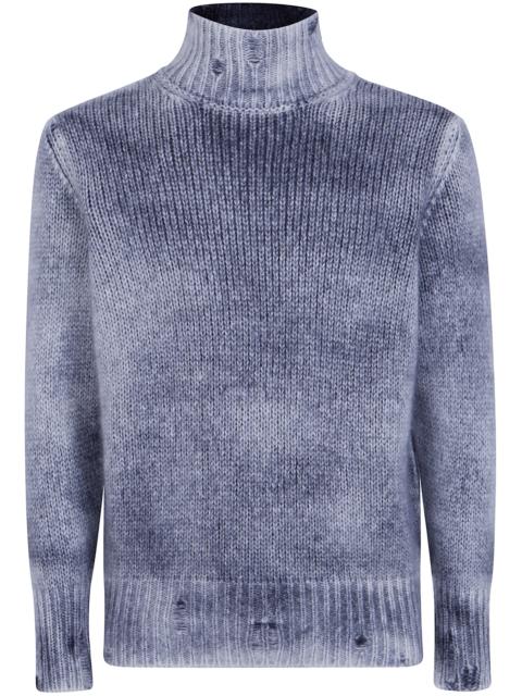Avant Toi Sweater High Neck "Hand Painted Cashmere And Silk"