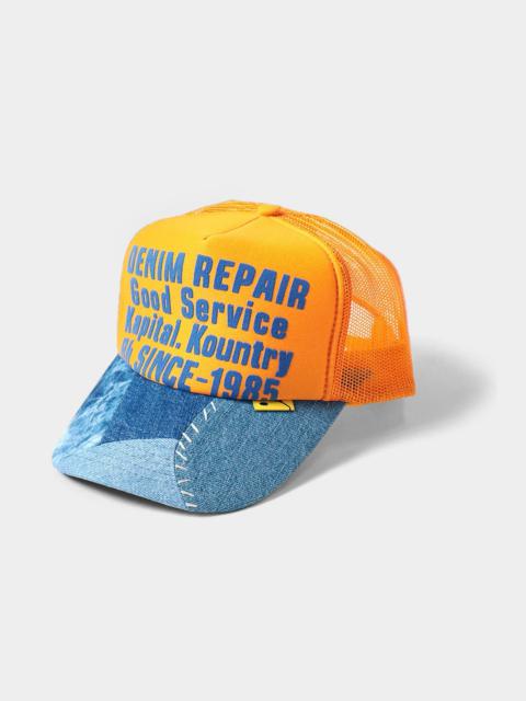 DENIM REPAIR SERVICE DENIM RE-CONSTRUCT TRUCKER CAP - GOLD