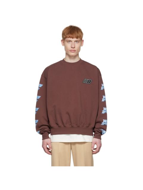 We11done Brown Cotton Sweatshirt
