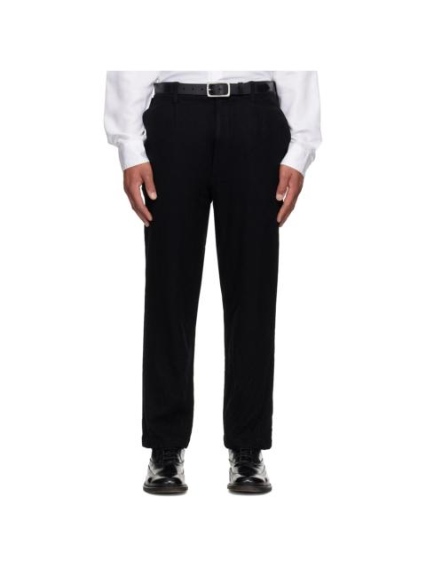 Comme des Garçons Homme Black Wool Serge Trousers