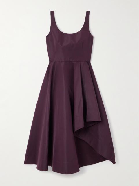 Alexander McQueen Asymmetric Faille Midi Dress