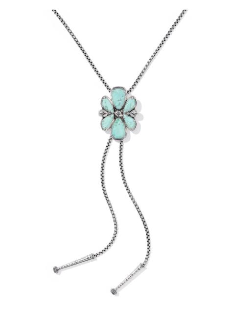 KENDRA SCOTT Jamie Vintage Silver Statement Bolo Necklace