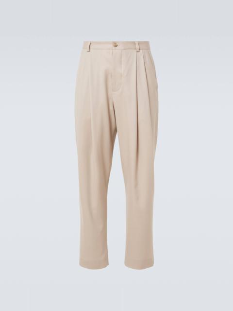 KING & TUCKFIELD Pleated wool tapered pants