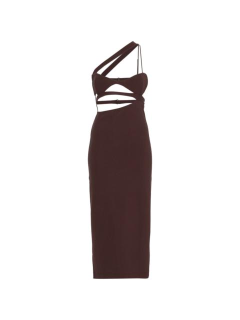 NENSI DOJAKA asymmetric midi dress