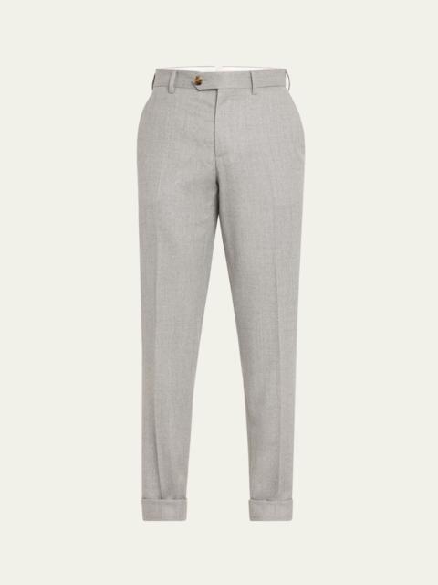Men's Flannel Flat-Front Pants