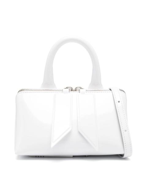 Friday metallized leather handbag