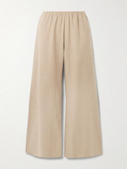 LA LIGNE Colby Cotton-flannel Wide-leg Pants