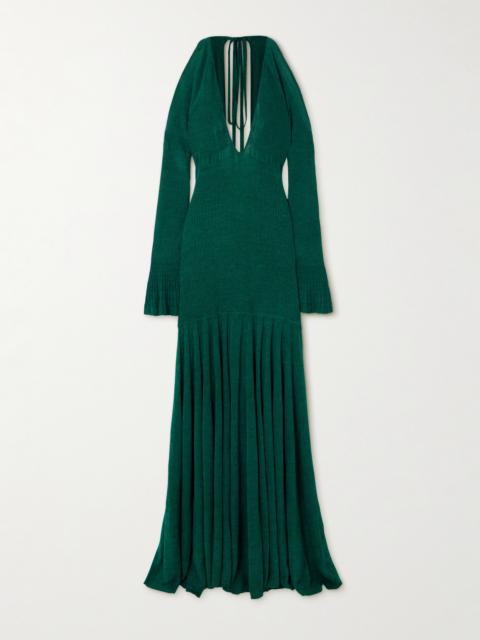 CHRISTOPHER JOHN ROGERS Cutout Ribbed-knit Maxi Dress