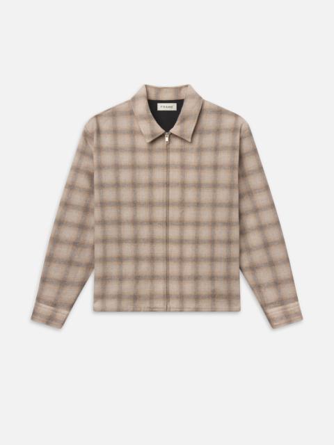FRAME Plaid Zip Overshirt