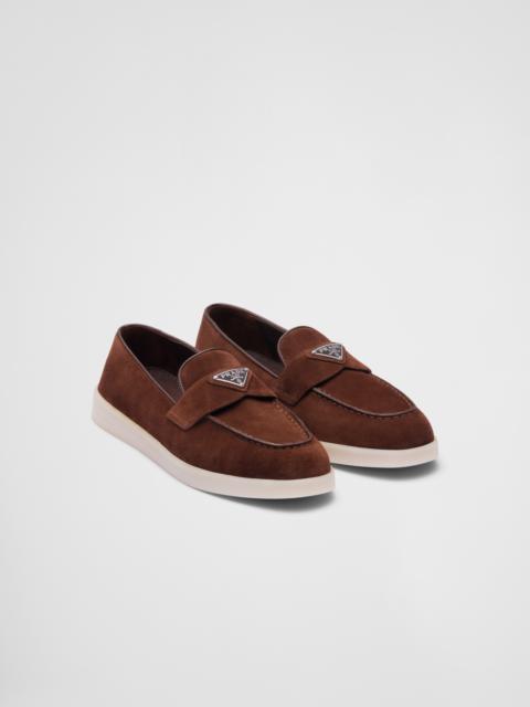 Suede leather loafers