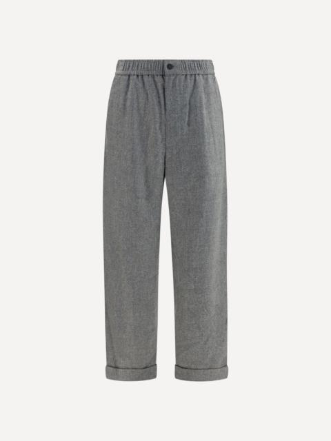 GIORGIO ARMANI Oversized Pants in wool and cashmere with denim effect