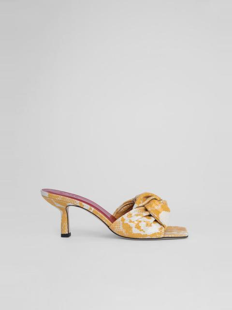 BY FAR Lana Saffron Snake Print Leather