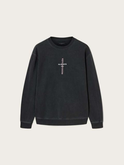 ALLSAINTS KNOX BOXY EMBROIDERED SWEATSHIRT
