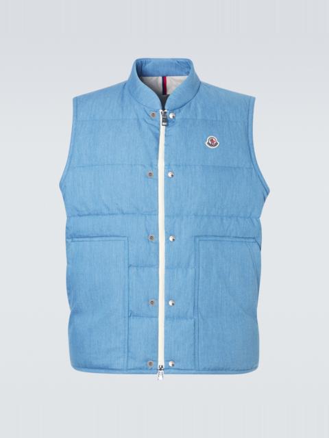 Moncler Heceta denim down vest