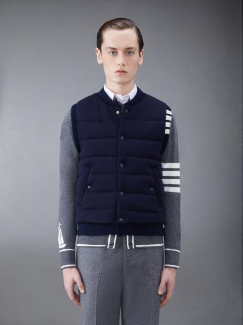 Thom Browne MERINO AND JERSEY DOWN REVERSIBLE VEST