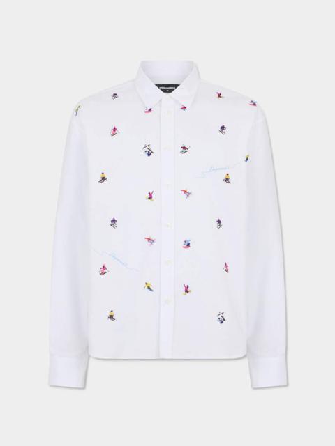 DSQUARED2 SKIERS EMBROIDERED BOXY SHIRT