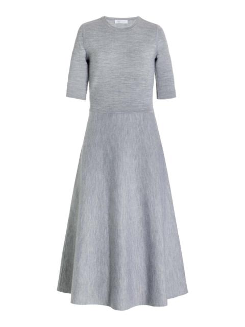 GABRIELA HEARST Seymore Knit Dress in Grey Cashmere Wool with Silk