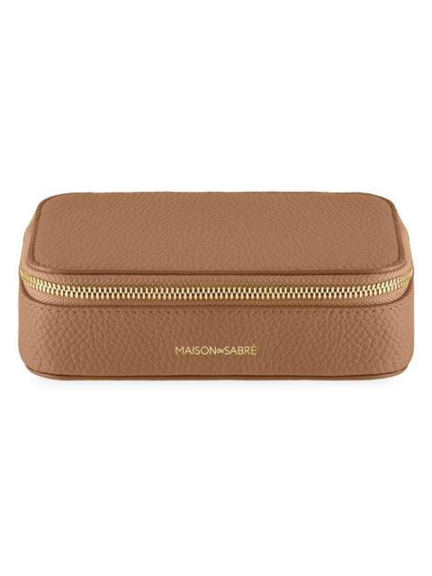 MAISON de SABRÉ Women's Leather Jewelry Case - Sandstone Brown