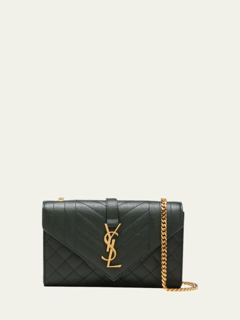 Small YSL Monogram Leather Satchel Bag